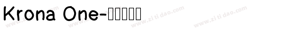Krona One字体转换